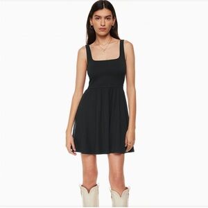 Wilfred black mini dress aritzia